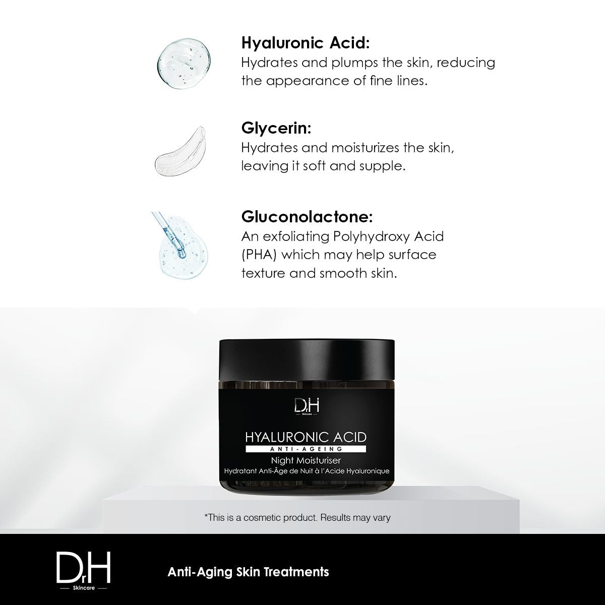 Hyaluronic Acid Anti-Ageing Night Moisturiser 60ml