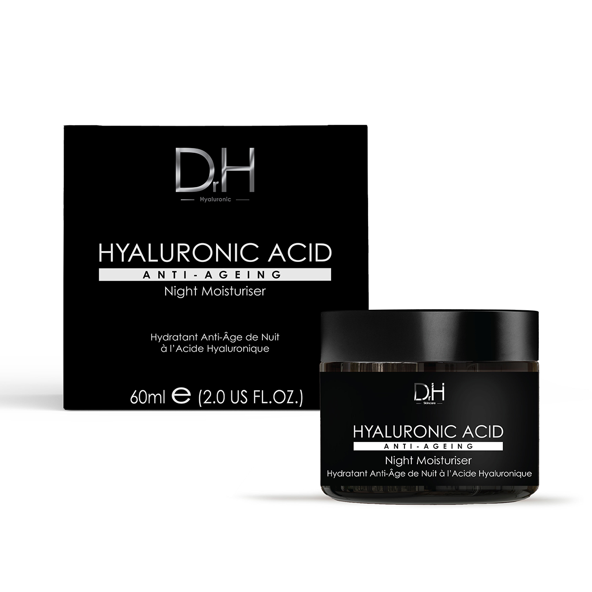 Anti-Aging Hyaluronic Acid Facial Serum 30ml + Hyaluronic Acid Anti-Ageing Night Moisturiser 60ml - skinChemists