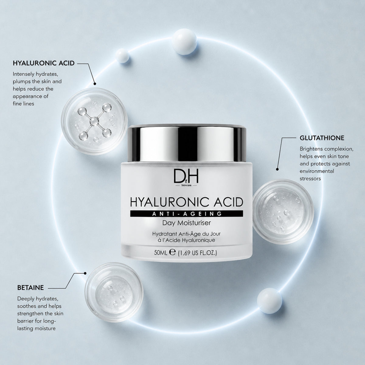 Anti-Aging-Tagespflege mit Hyaluronsäure, 50 ml