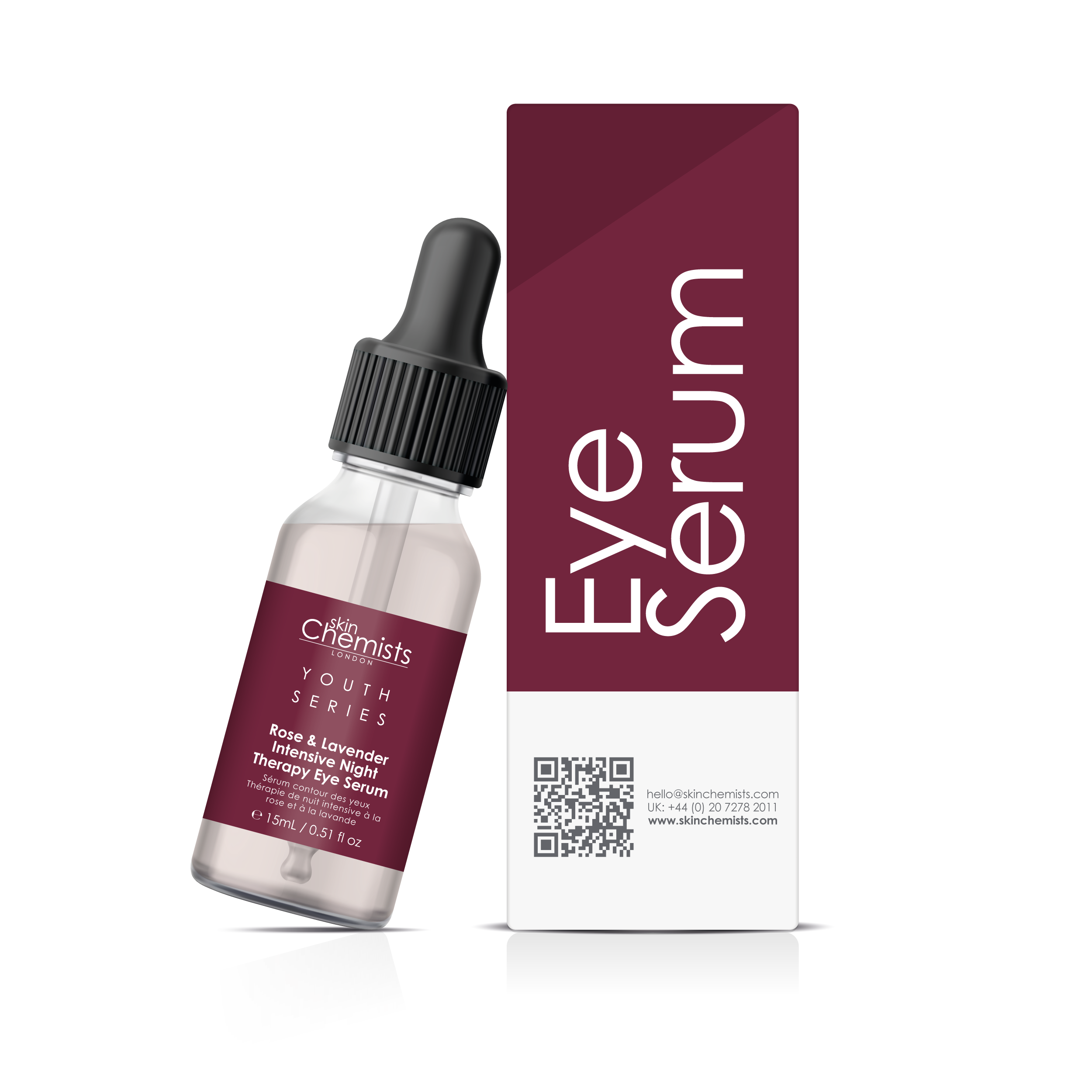 skinChemists Youth Series Rose &amp; Lavender Intensive Night Therapy Eye Serum 15 ml 