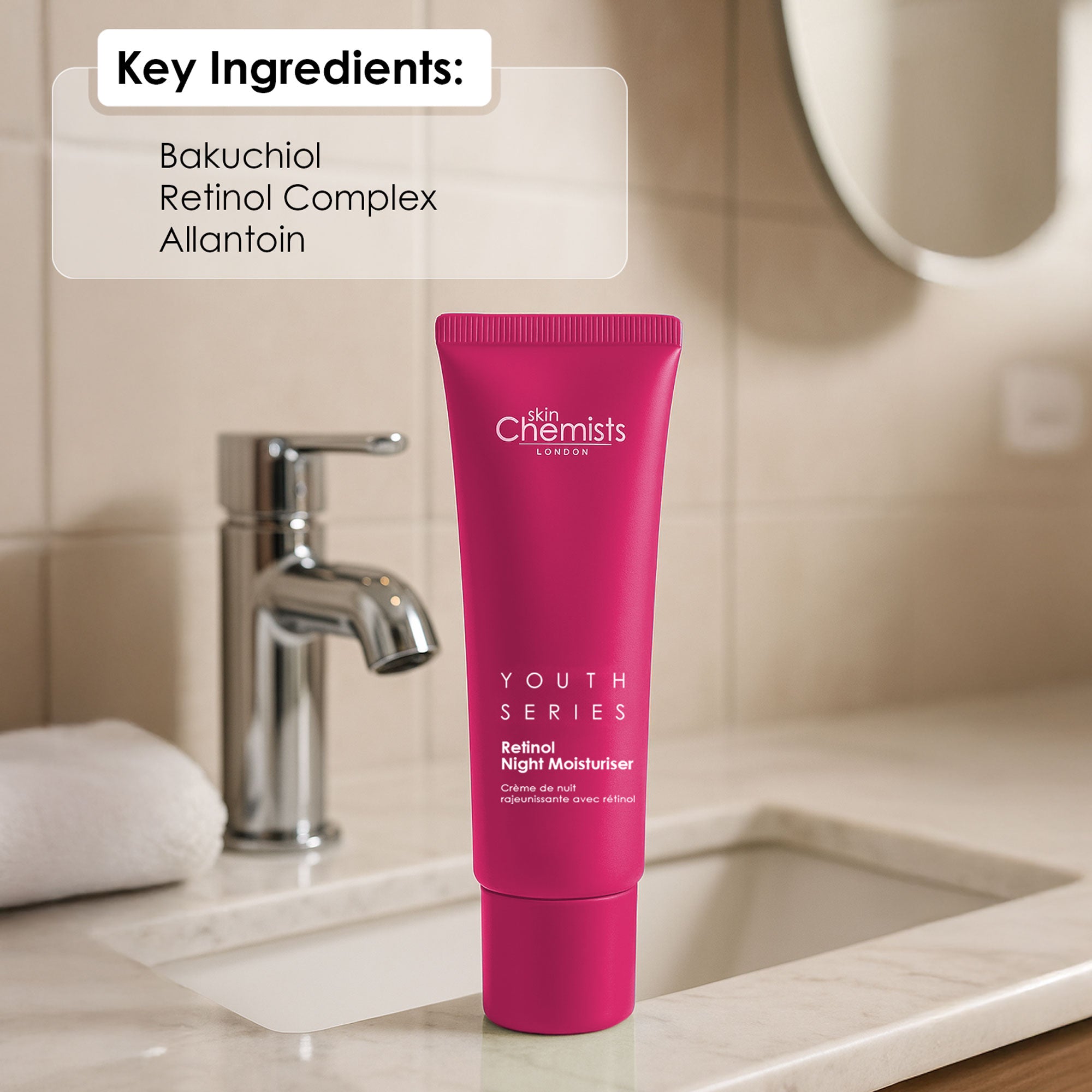 Crème de nuit au rétinol et au bakuchiol Youth Series 50 ml