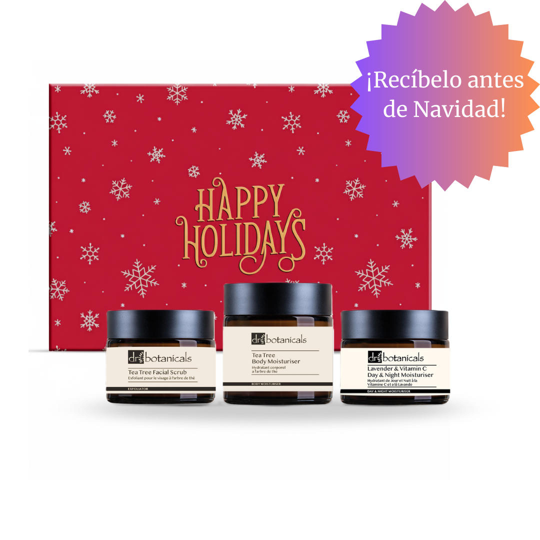 Teebaum-Gesichtspeeling, Lavendel &amp; Vitamin C, Tages- &amp; Nachtcreme, Teebaum-Körpercreme