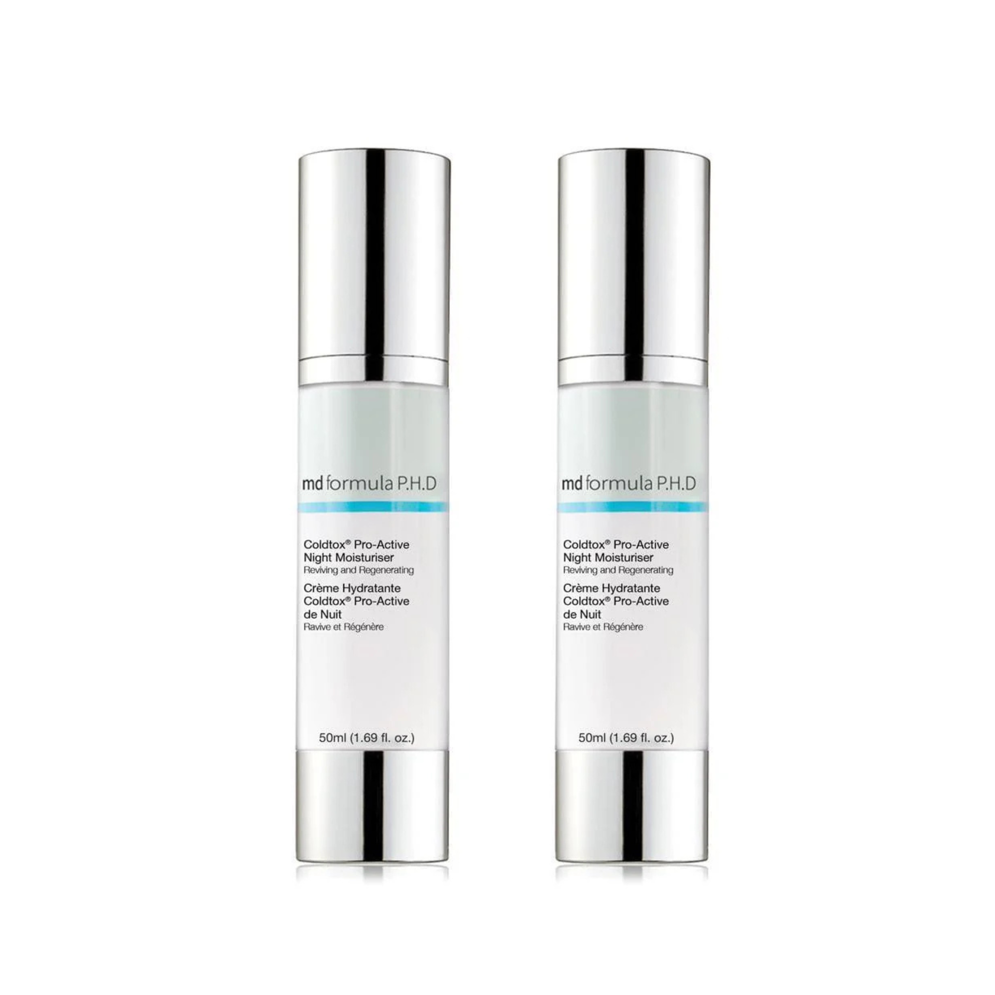 MD Formula Coldtox Pro-Active Night Moisturiser 50ml Twin Value Savings Pack - skinChemists