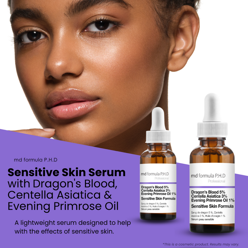 MD Formula Sensitive Skin Serum 30ml Dragon's Blood 5%, Centella Asistica 3%, Evening Primrose Oil 1%