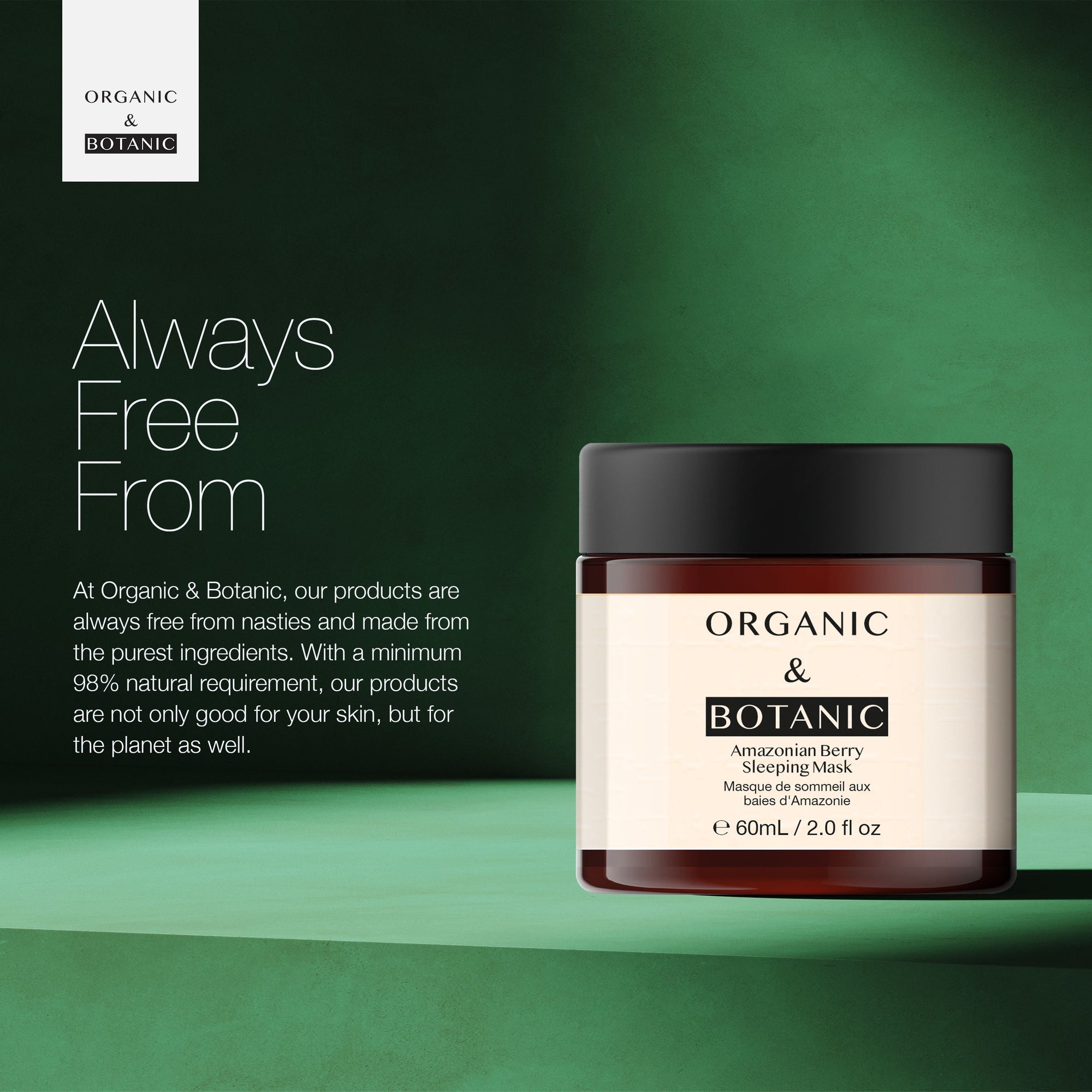 Masque de nuit aux baies d'Amazonie, lot de 2 masques de 60 ml