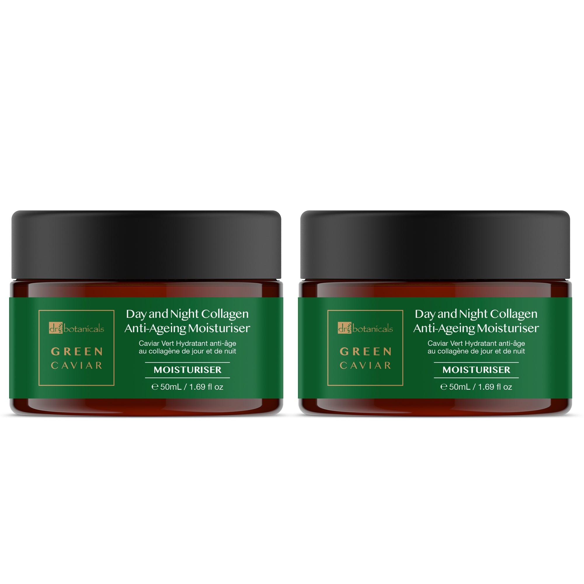 Green Caviar Day & Night Anti-Ageing Moisturiser 50ml x 2 Duo Pack