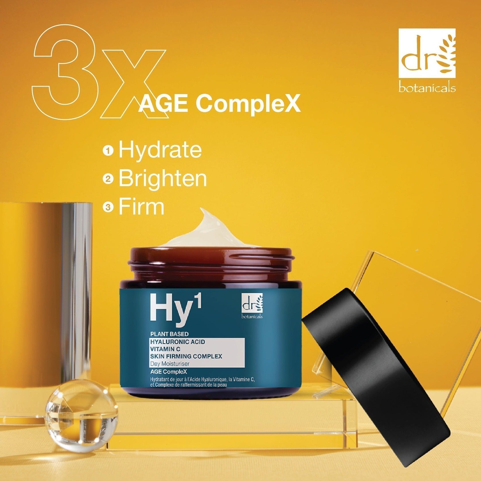 Hyaluronic Acid 1% & Vitamin C 1% & Skin Firming Complex 1% Day Moisturiser 60ml x 2 Duo Pack
