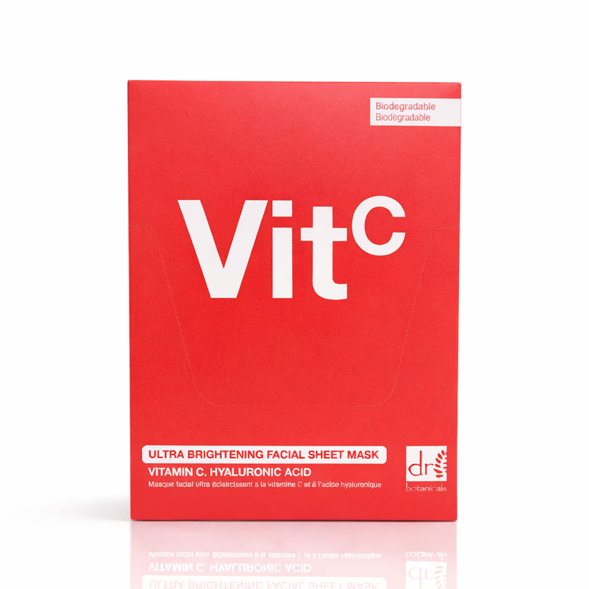 Dr Botanicals Ultra Brightening Facial Mask with Vitamin C and Hyaluronic Acid (Pack of 10)