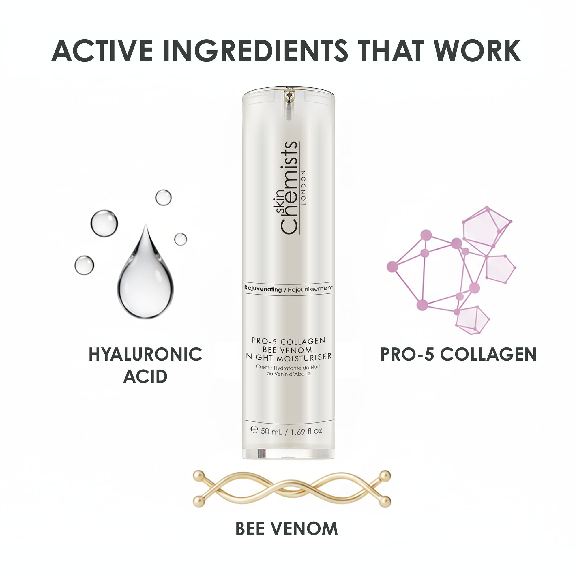 Anti-Ageing Pro-5 Collagen Bee Venom Night Moisturiser 50ml