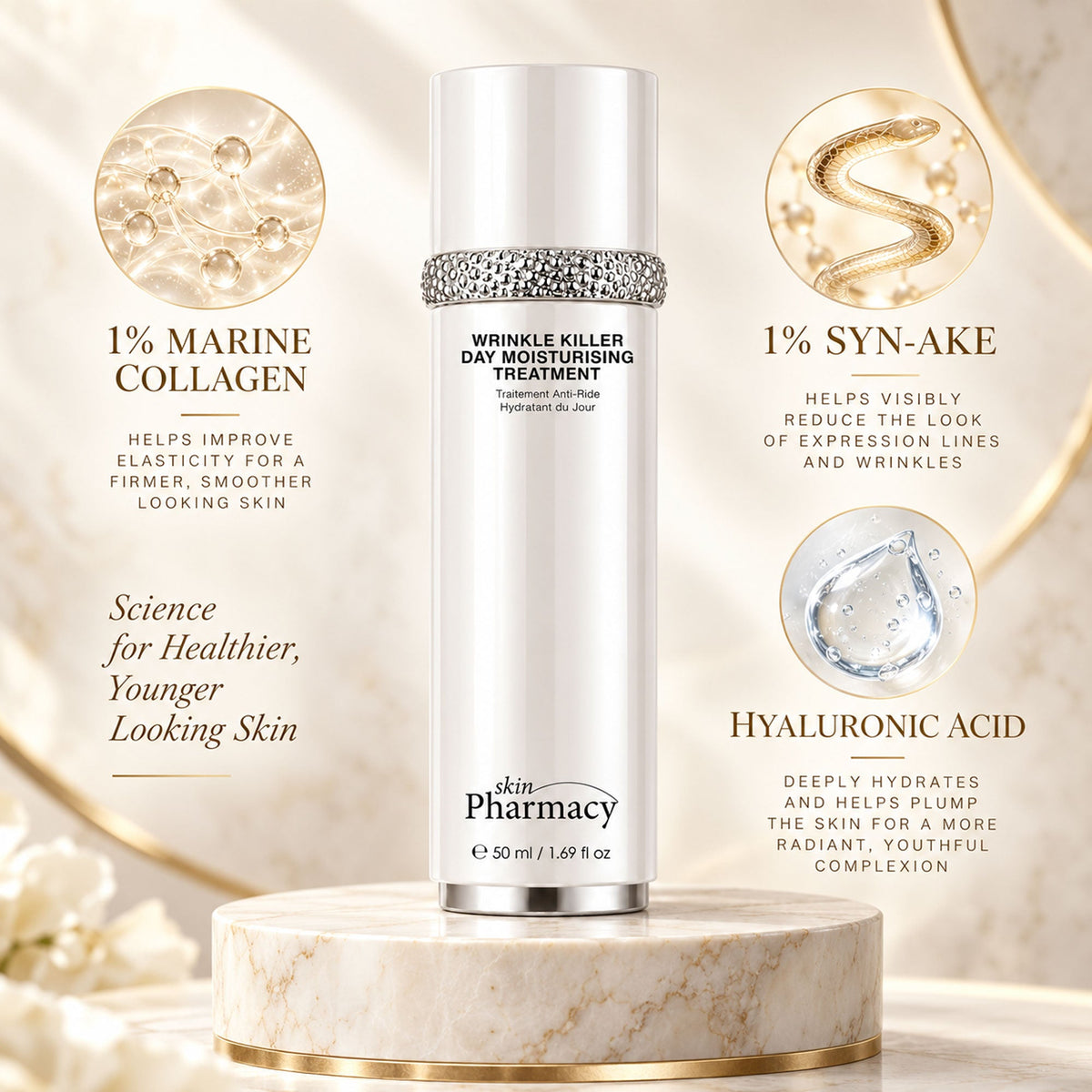 Trattamento idratante antietà da giorno Wrinkle Killer 1% 50ml