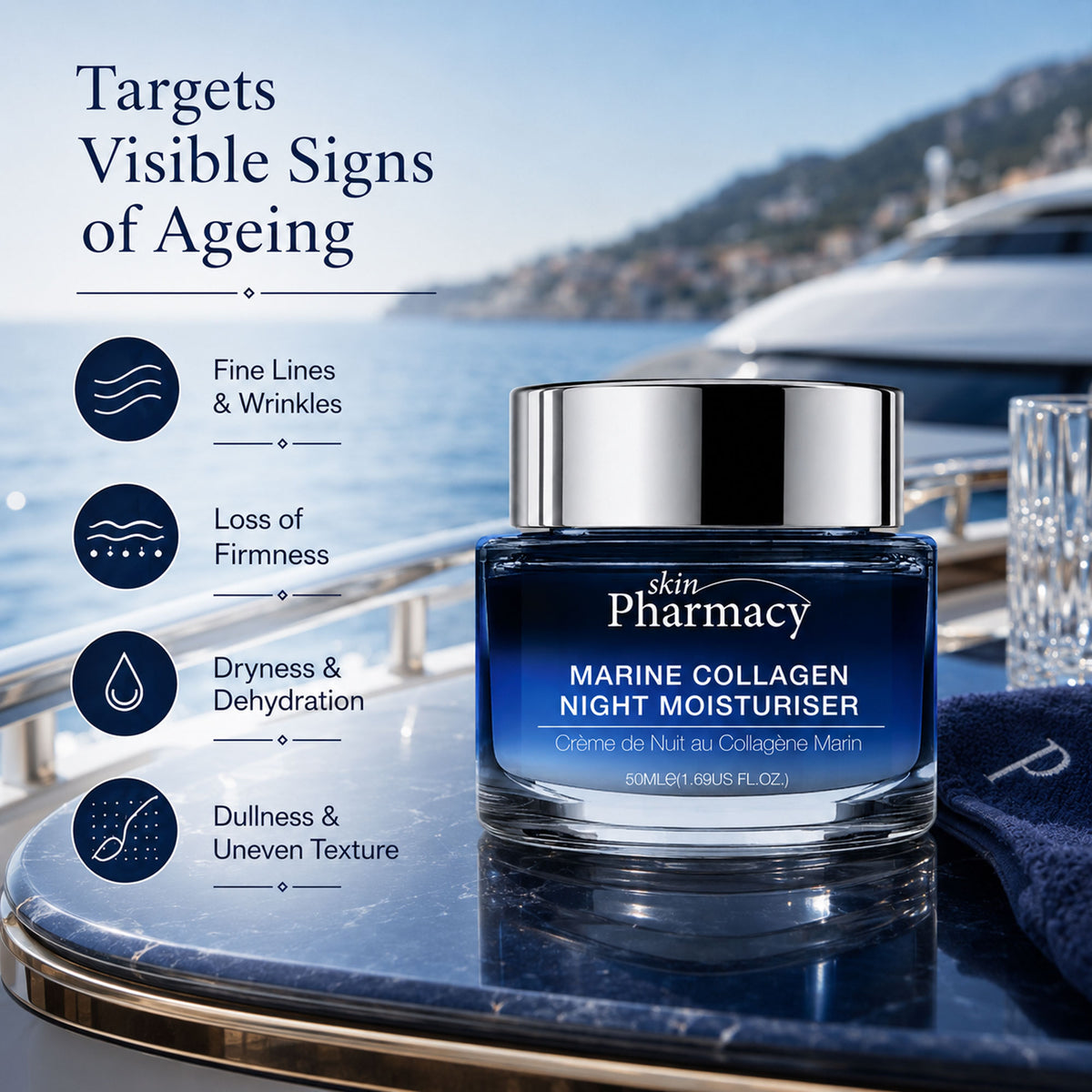 Crema hidratante de noche con colágeno marino 50ml