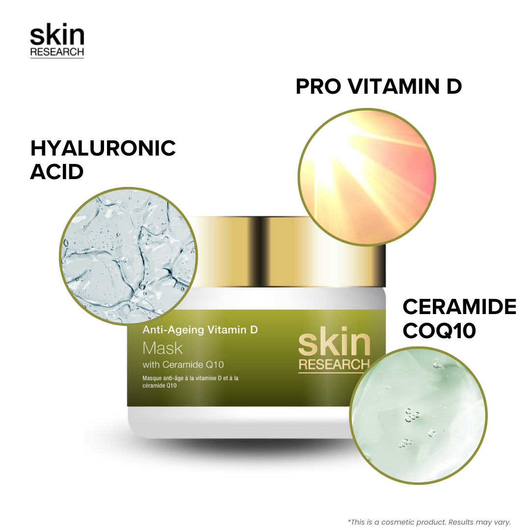 Skin Research Masque Anti-Âge Vitamine D &amp; Céramide Q10 