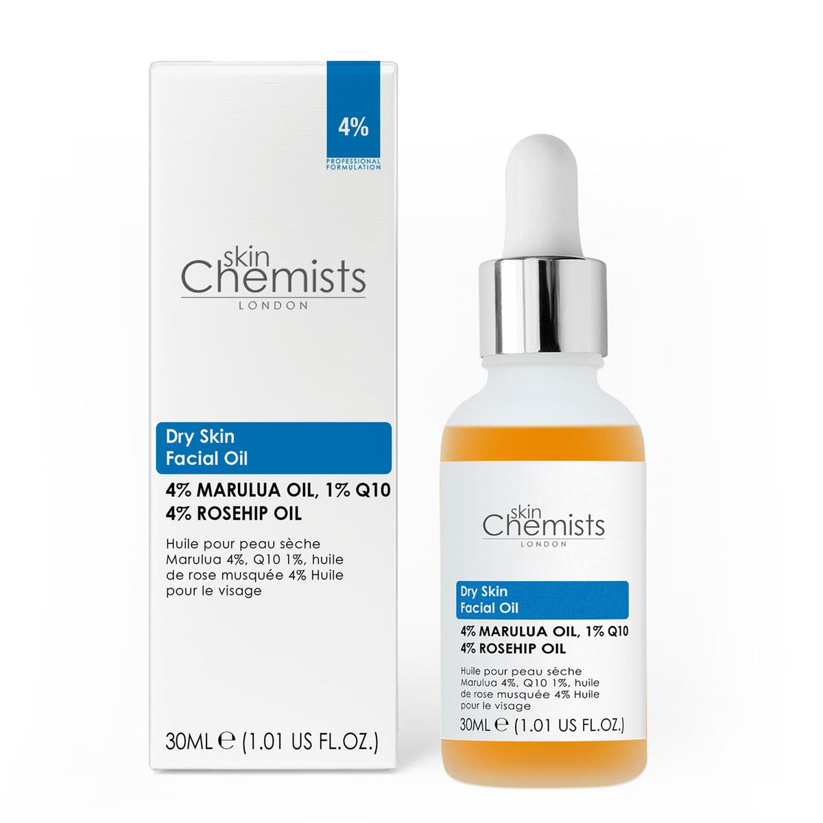 Siero viso con olio di marula al 4%, olio di rosa mosqueta al 4% e Q10 all'1% 30ml