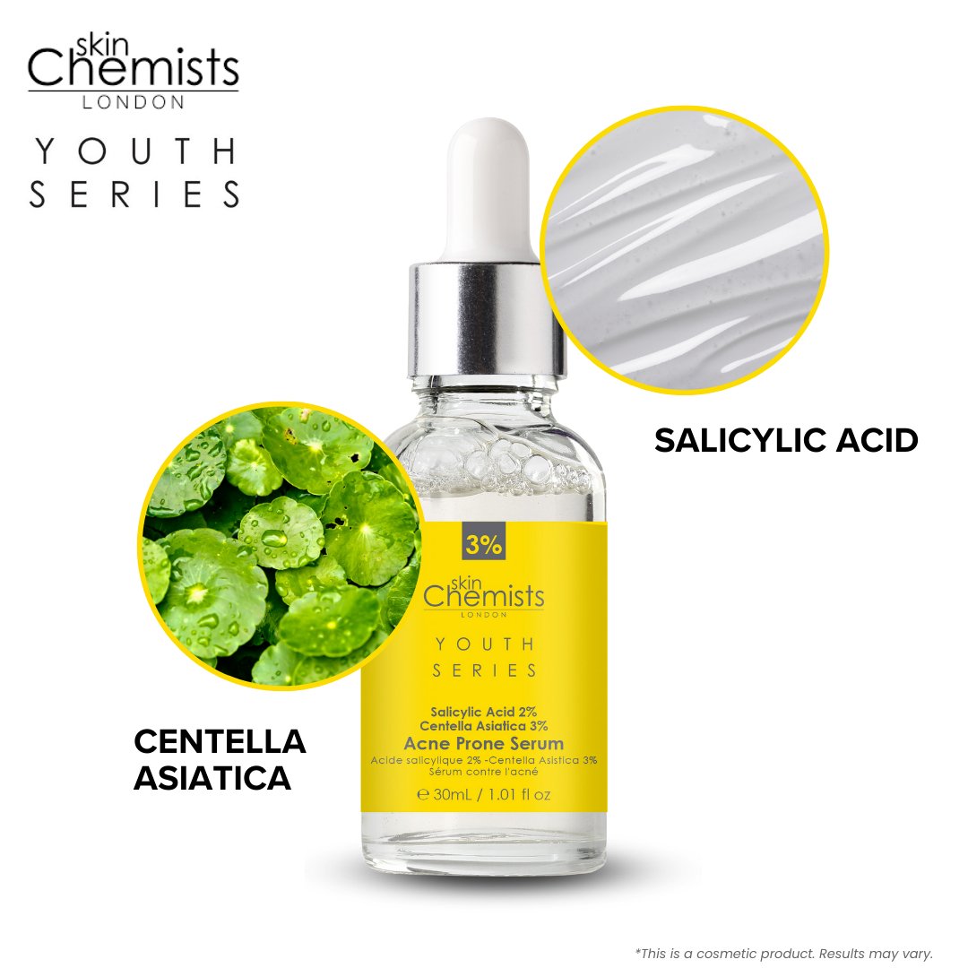 Acne Prone Serum Salicylic Acid 2%, Centella Asistica 3% 30ml - skinChemists