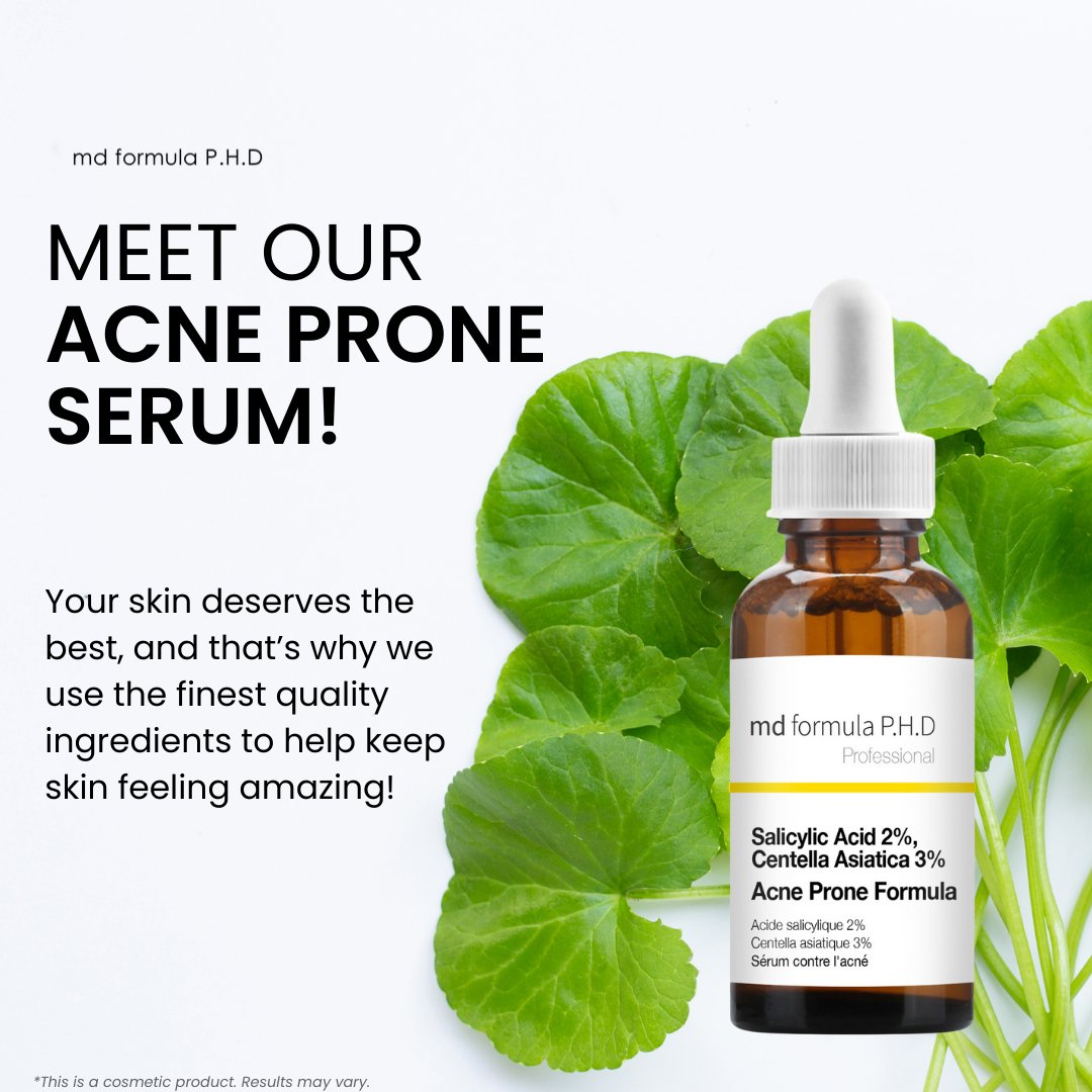 Acne Prone Serum Salicylic Acid 2%, Centella Asistica 3% 30ml - skinChemists