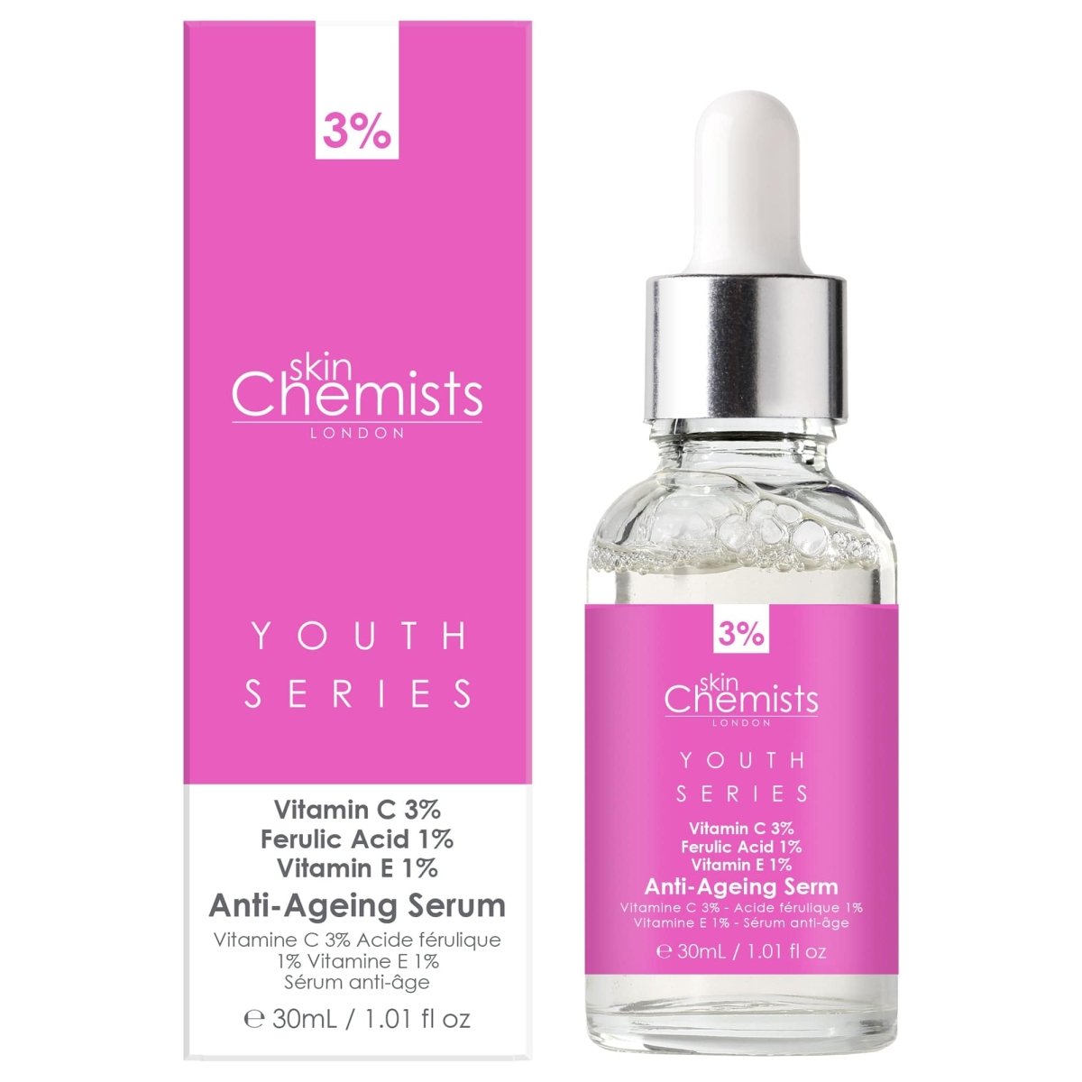 Anti-Ageing Serum Vitamin C 3%, Ferulic Acid 1%, Vitamin E 1% 30ml - skinChemists