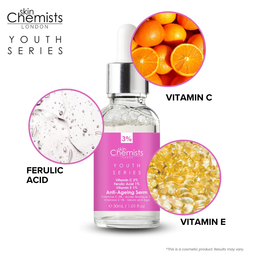 Anti-Ageing Serum Vitamin C 3%, Ferulic Acid 1%, Vitamin E 1% 30ml - skinChemists