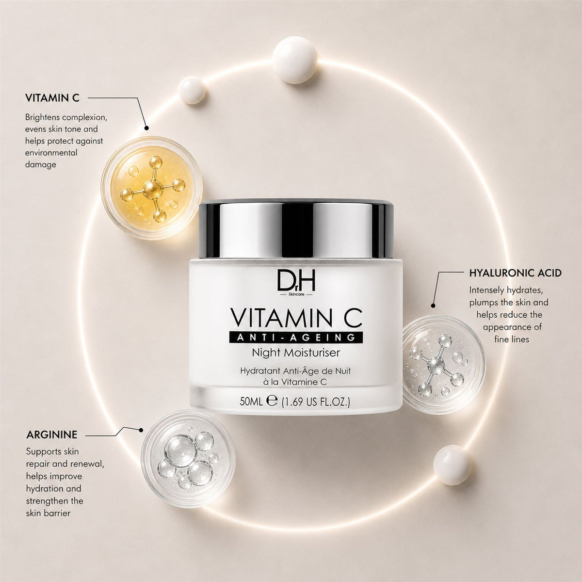 Dr H Vitamin C Anti-Ageing Night Moisturiser 50ml
