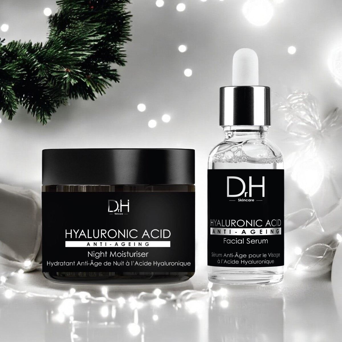 Anti-Ageing Hyaluronic Acid Facial Serum 30ml + Hyaluronic Acid Anti-Ageing Night Moisturiser 60ml