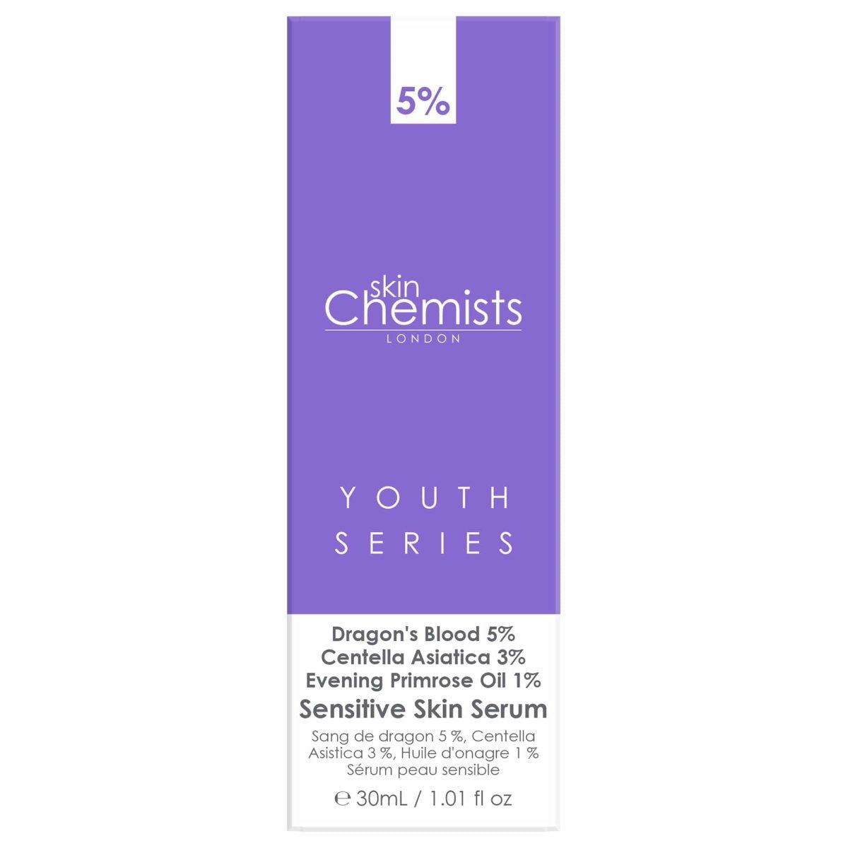 Sensitive Skin Serum Dragon's Blood 5%, Centella Asistica 3%, Evening Primrose Oil 1% 30ml - skinChemists