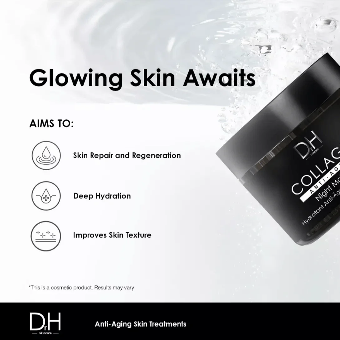 Dr H Collagen Anti-Ageing Night Moisturiser 60ml - skinChemists