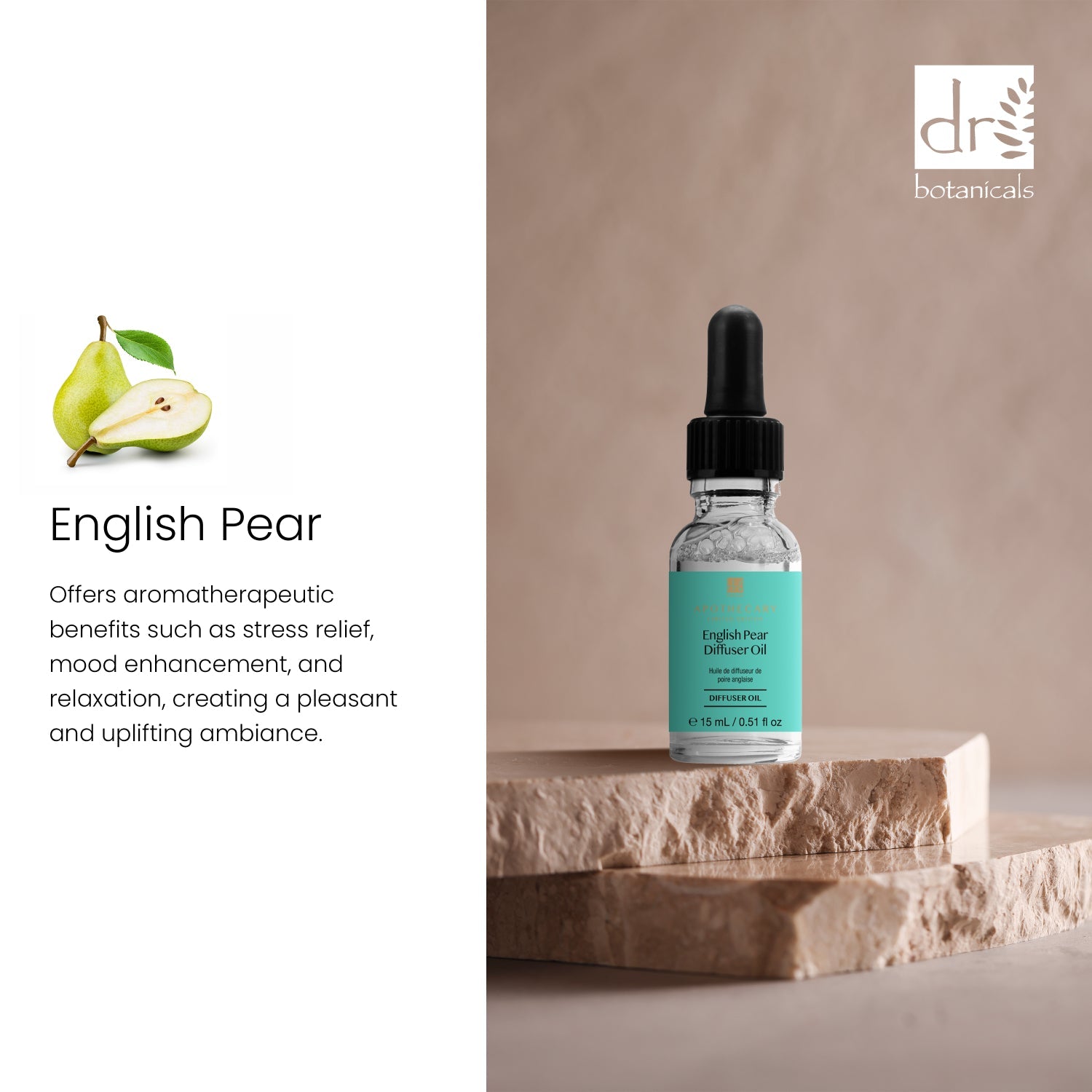 Happy & Cheerful English Pear Diffuser Oil 15ml Twin Value Savings Pack