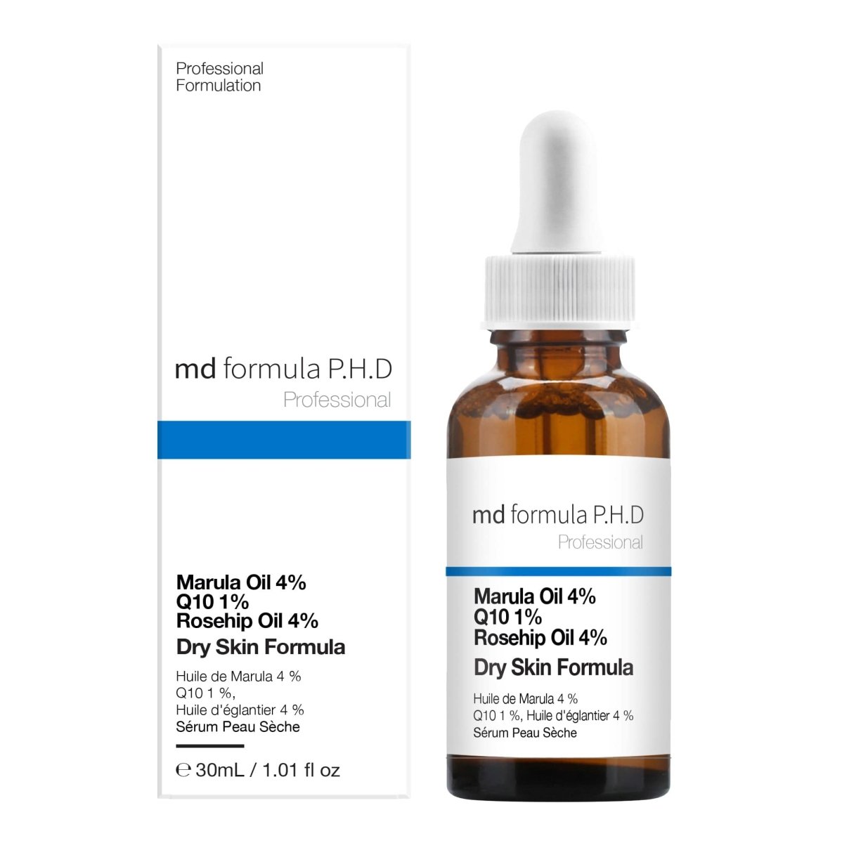 Dry Skin Serum Marulua Oil 4%, Q10 1%, Rosehip Oil 4% 30ml - skinChemists