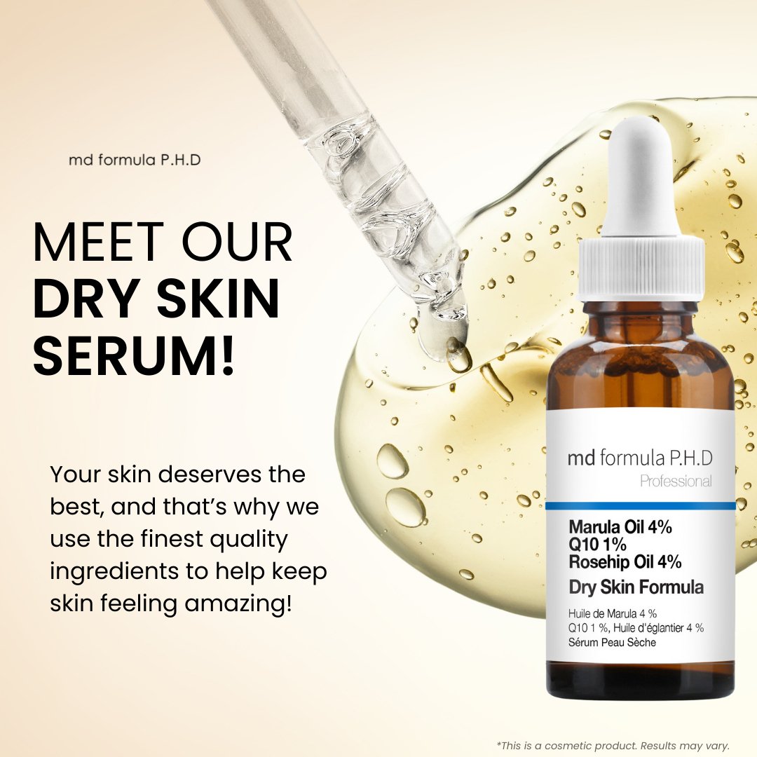 Dry Skin Serum Marulua Oil 4%, Q10 1%, Rosehip Oil 4% 30ml - skinChemists