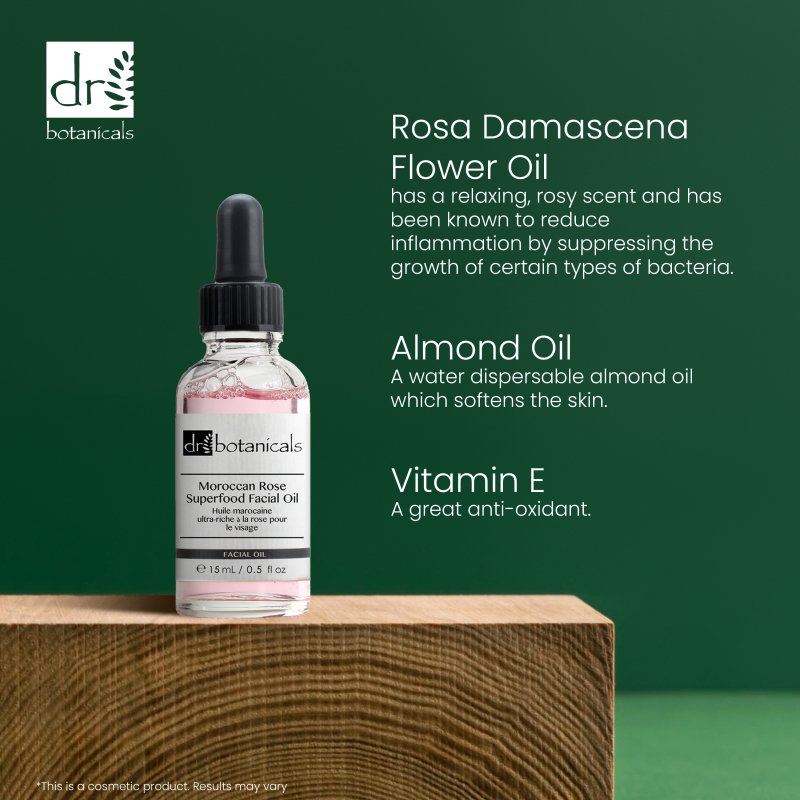 Moroccan Rose Superfood Facial Oil 15ml - skinChemists