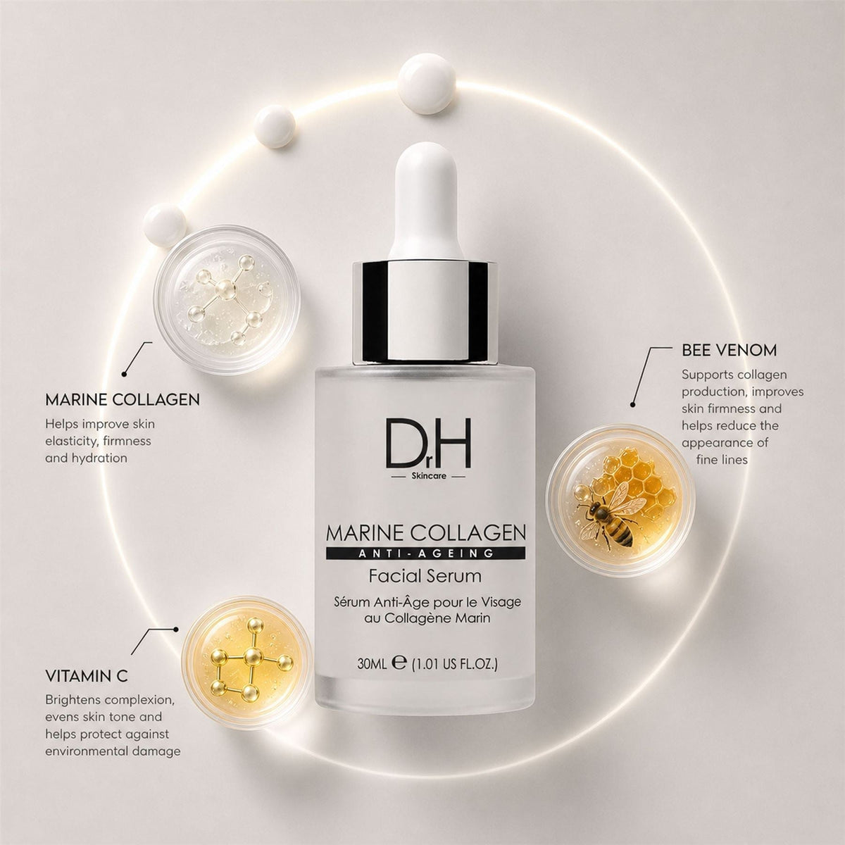 Siero viso al collagene marino DR H 30ml