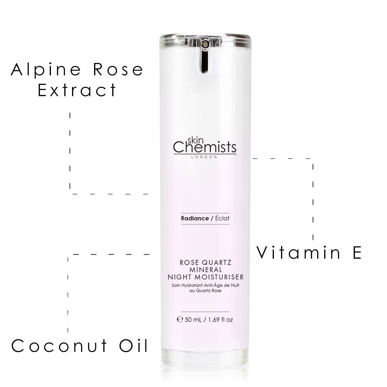 Crème de nuit minérale au quartz rose 50 ml - Lot de 2 à prix avantageux