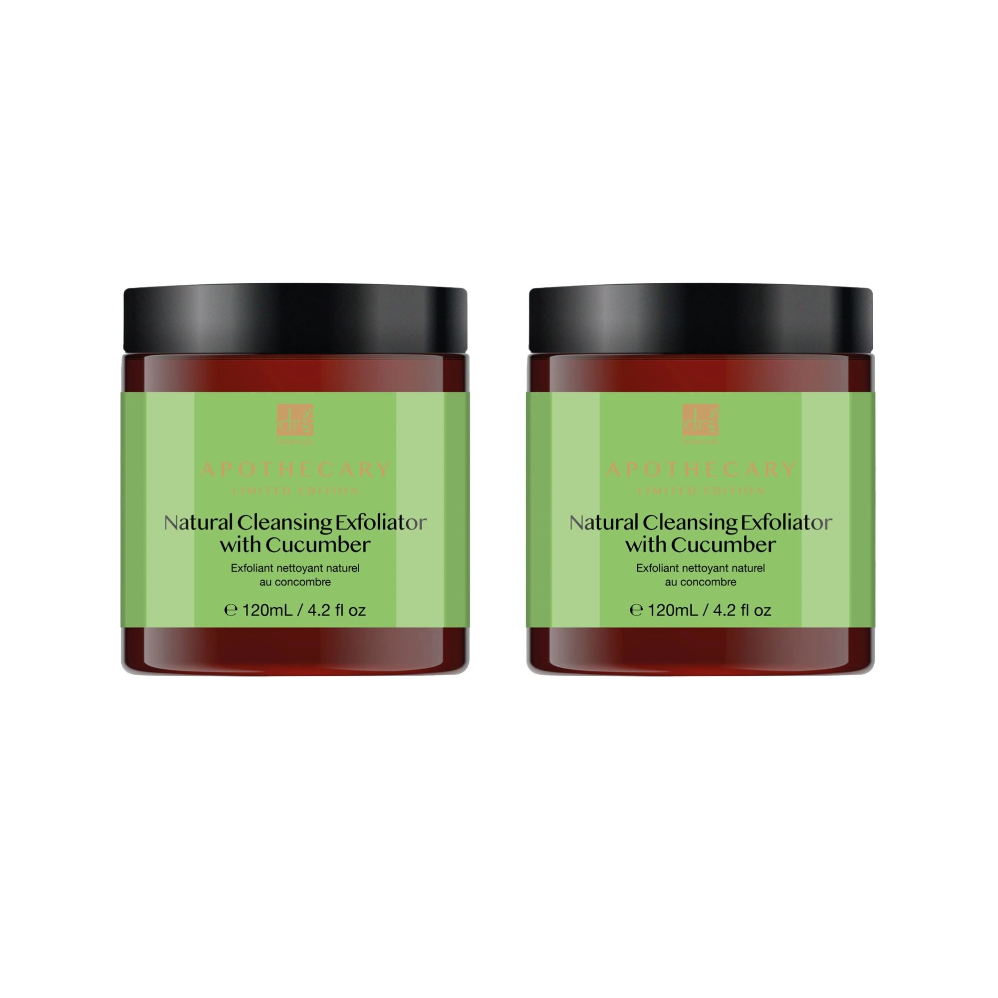 Natural Cleansing Exfoliator with Cucumber 120ml Twin Value Savings Pack