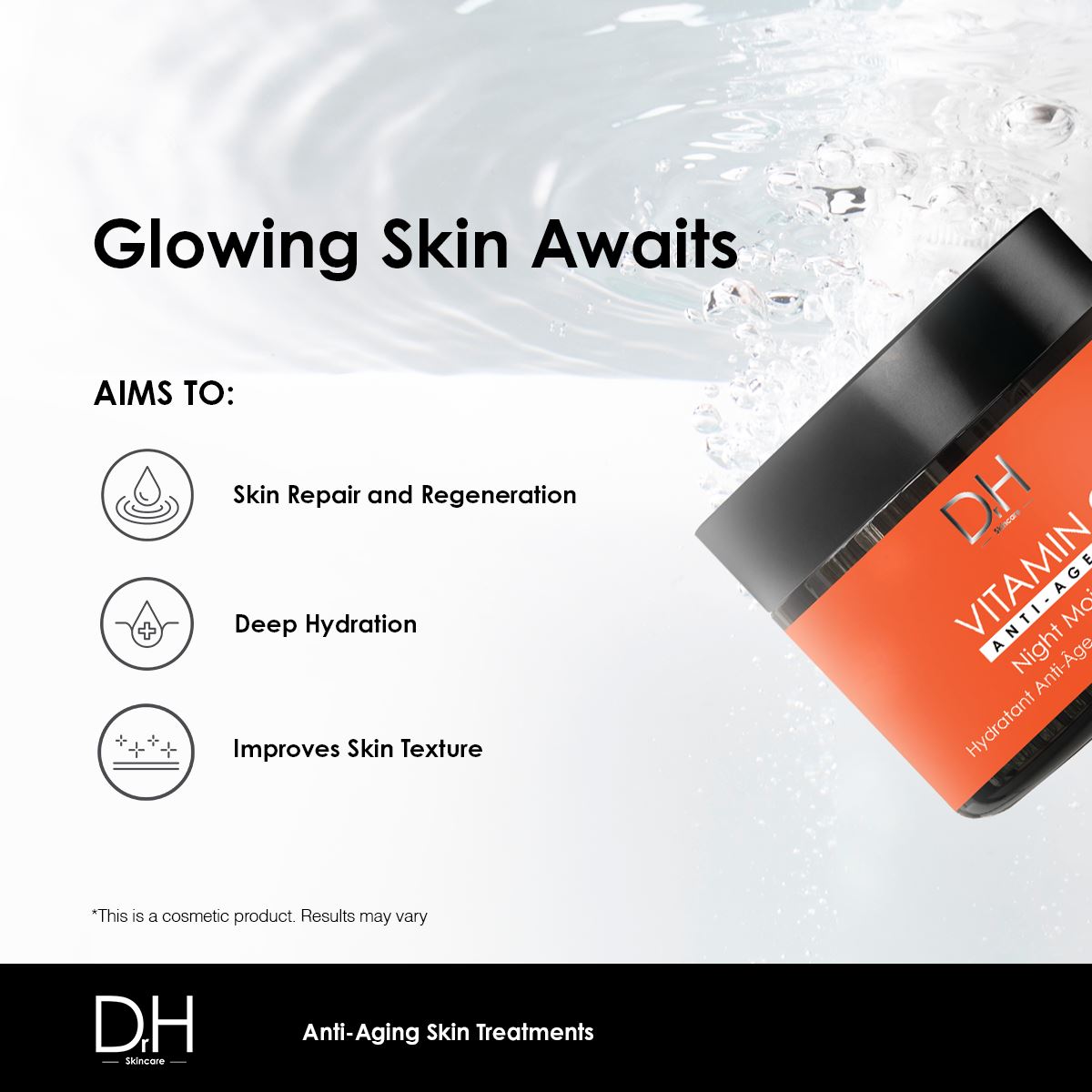 Crème de nuit anti-âge à la vitamine C 60 ml