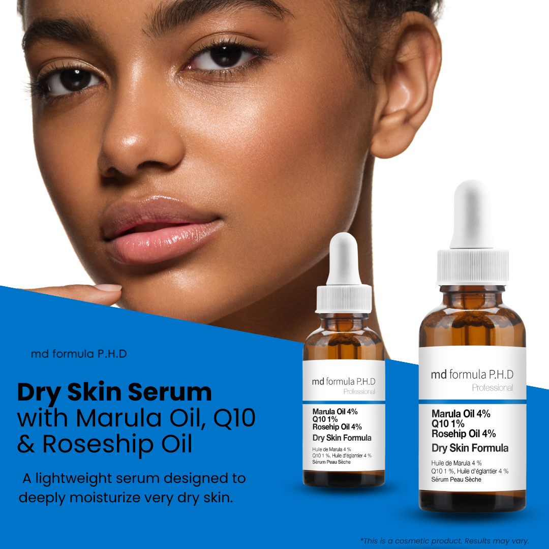 MD Formula Dry Skin Serum Marulua Oil 4%, Q10 1%, Rosehip Oil 4% 30ml Twin Value Savings Pack - skinChemists