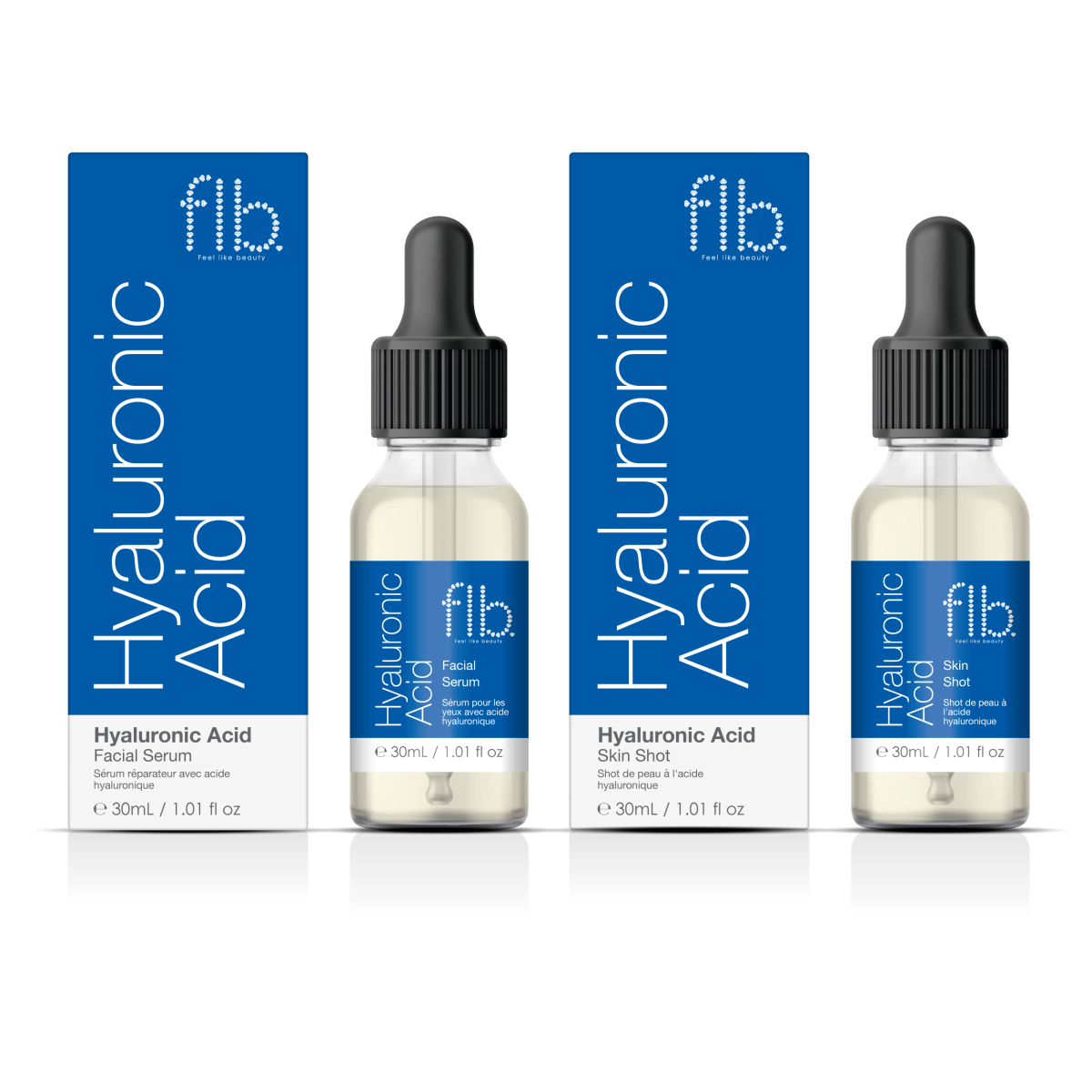 Feel Like Beauty - Hyaluronic Acid Facial Serum 30ml + Skin Shot 30ml - skinChemists