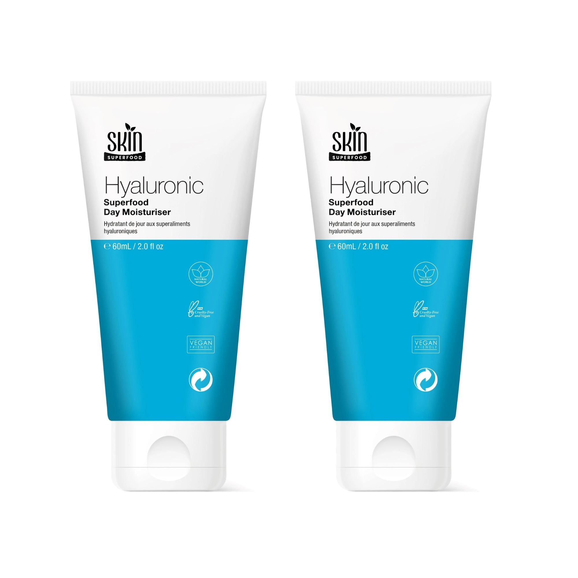 Crème de jour superaliment à l'acide hyaluronique 60 ml - Lot de 2 à prix avantageux