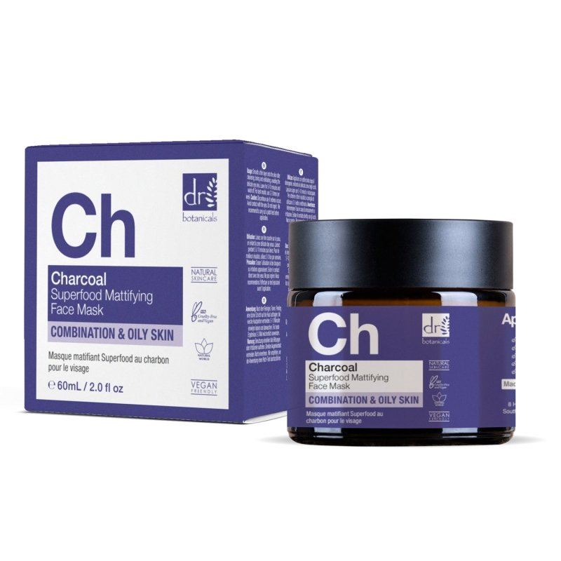 Masque matifiant visage au charbon actif 60 ml