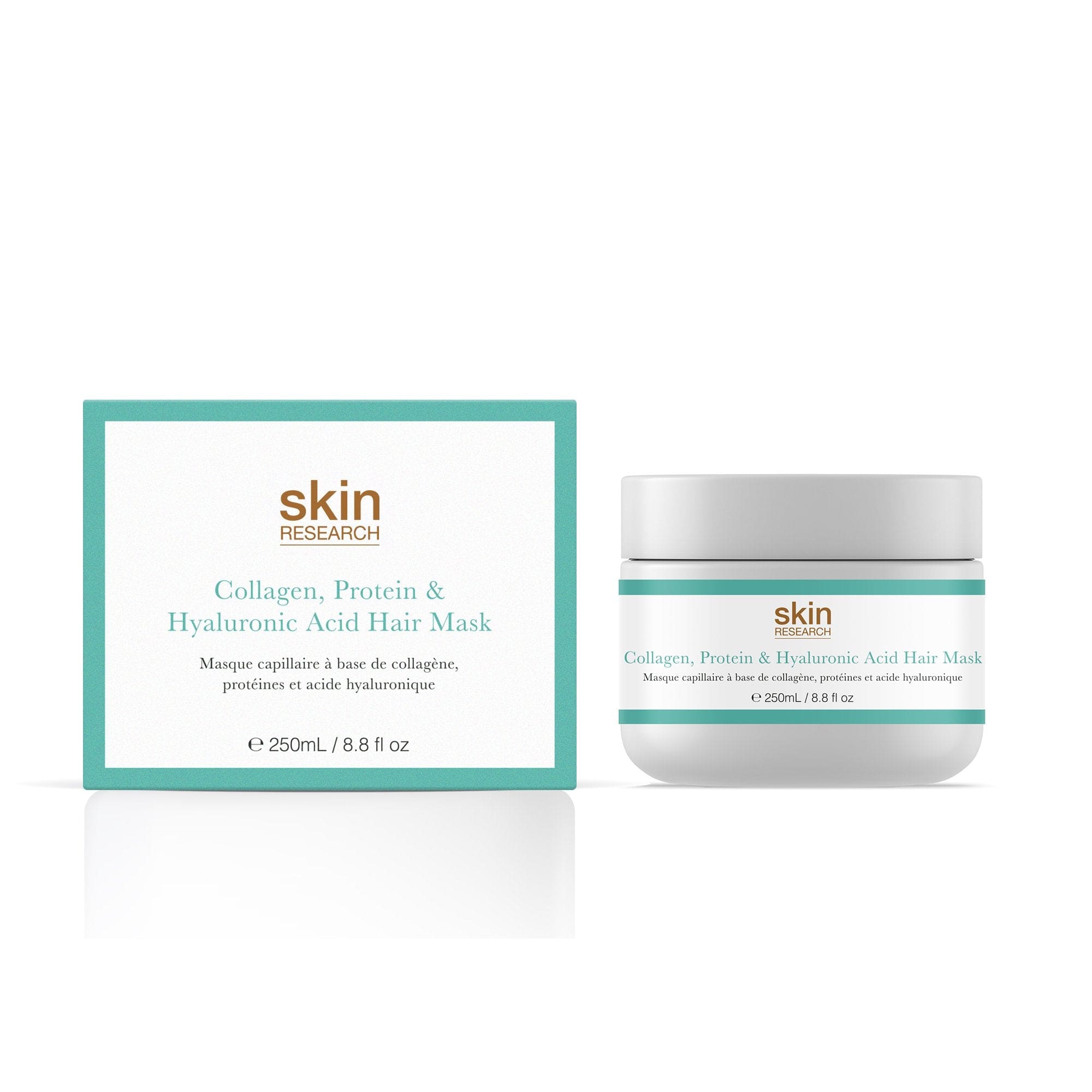 Skin Research Collagen, Protein & Hyaluronic Acid Hair Mask 250ml Twin Value Savings Pack - skinChemists