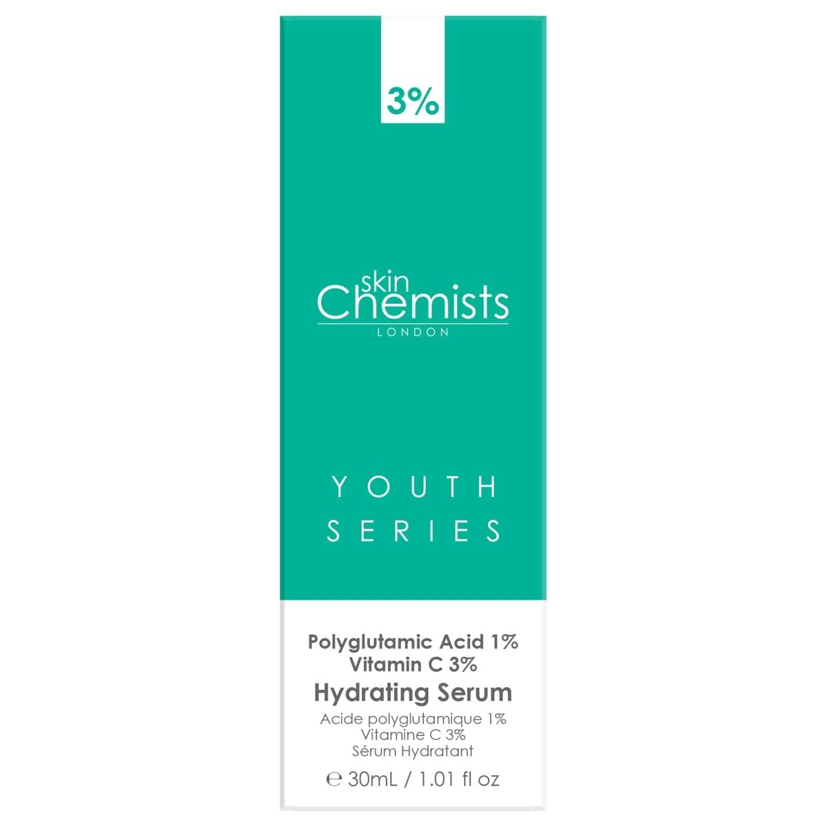 Hydrating Serum Polyglutamic Acid 1%, Vitamin C 3% 30ml - skinChemists