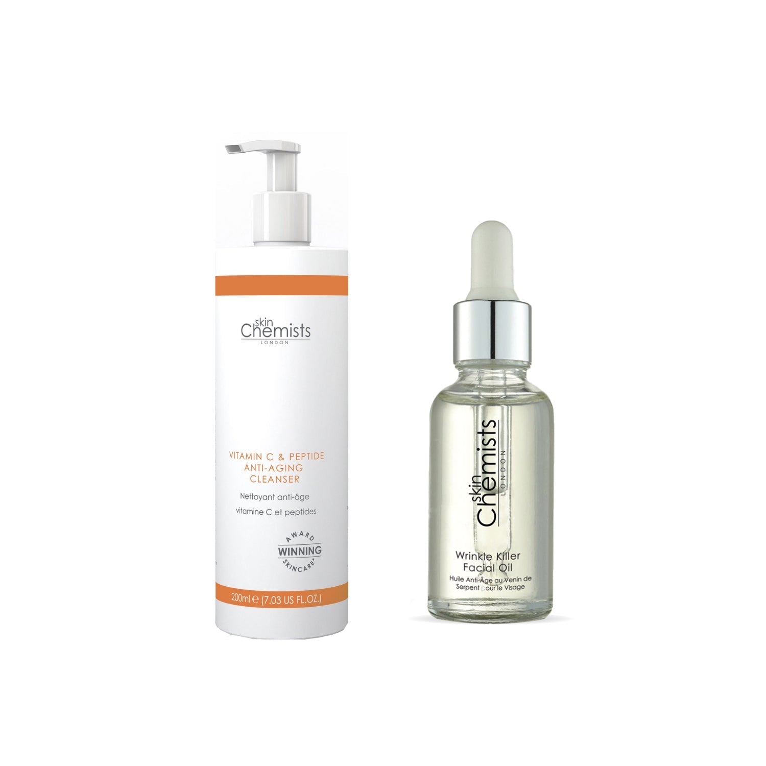 Vitamin C Cleanser & Wrinkle killer Facial Oil Anti-Ageing Kit