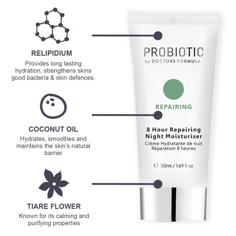 Probiotics Repairing 8 Hour Repairing Night Moisturiser 50ml - skinChemists