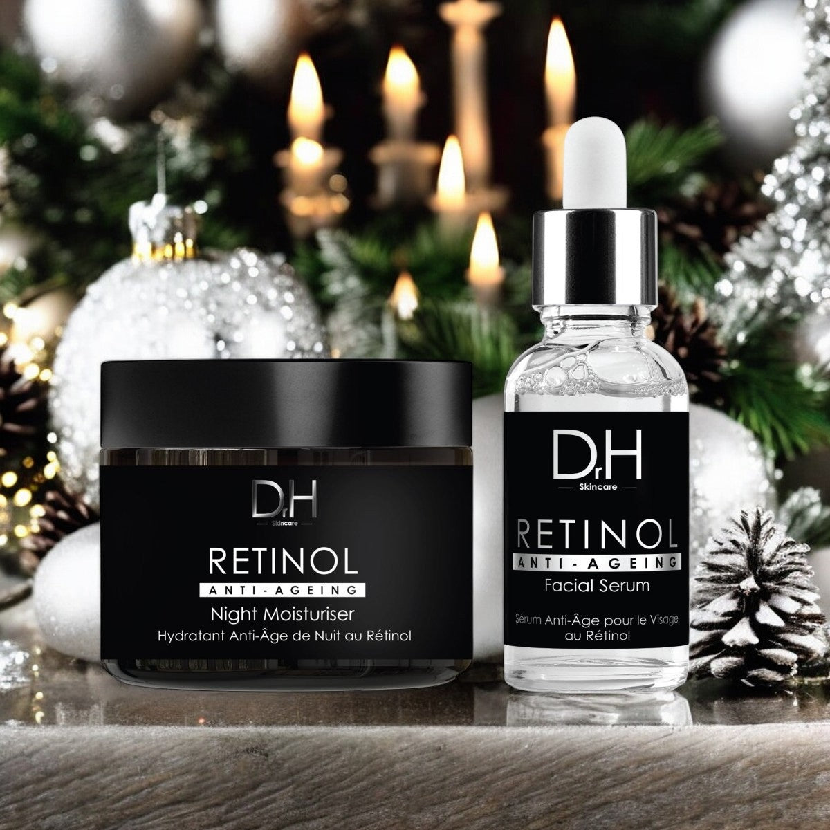 Retinol Anti-Ageing Night Moisturiser 60ml + Anti-Aging Retinol Facial Serum 30ml