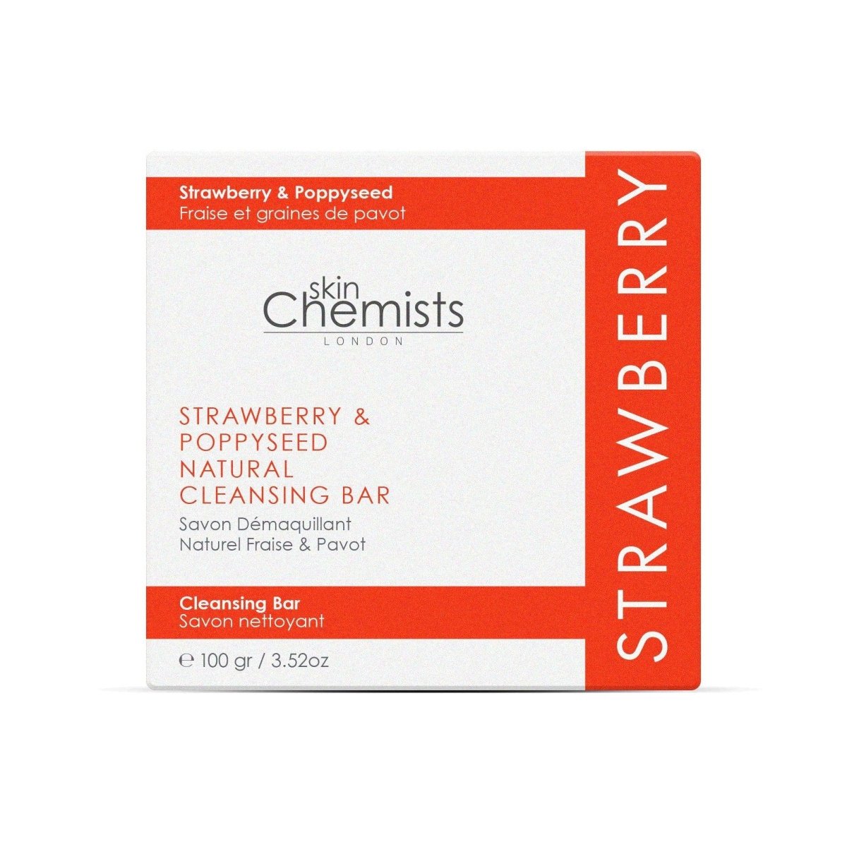 Strawberry & Poppy Seed Cleansing Bar 100g - skinChemists