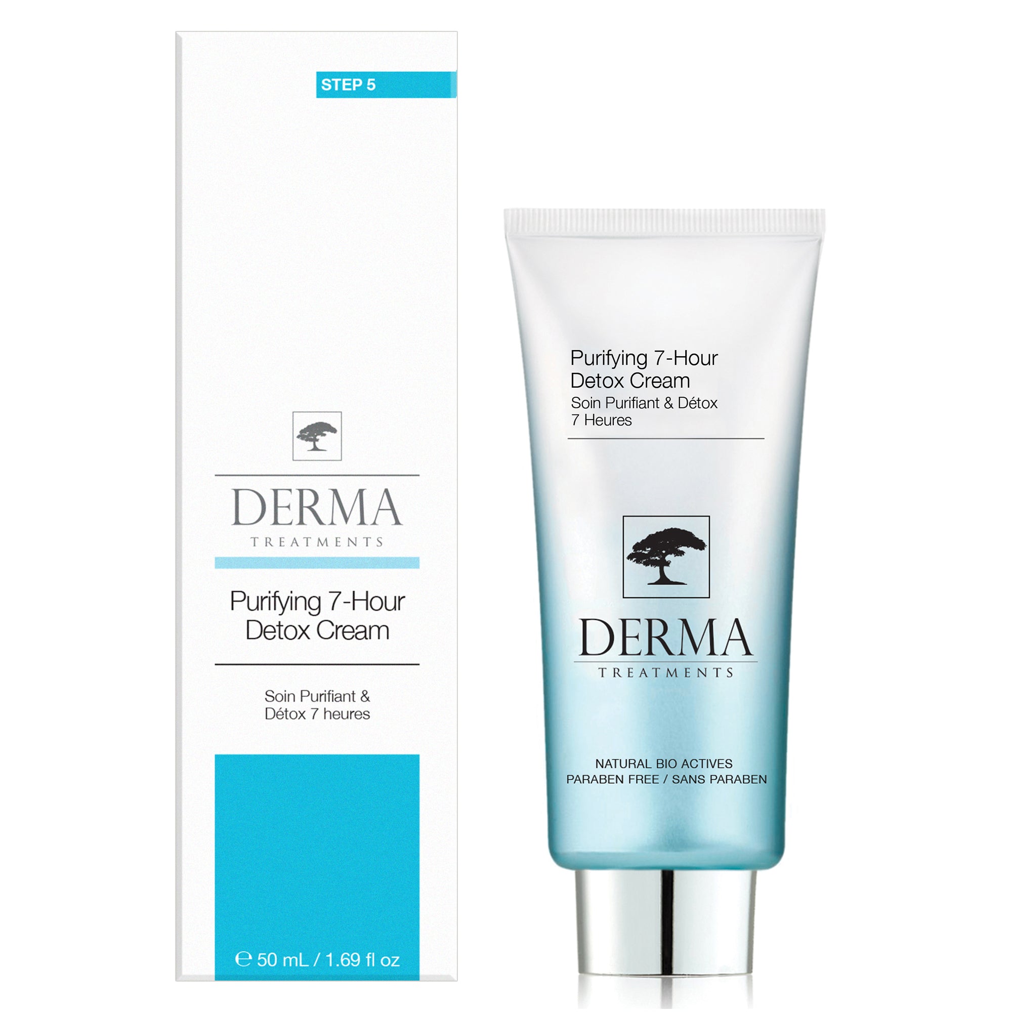 Derma Treatments Sérum facial purifiant détoxifiant avec une crème détoxifiante 7 heures 