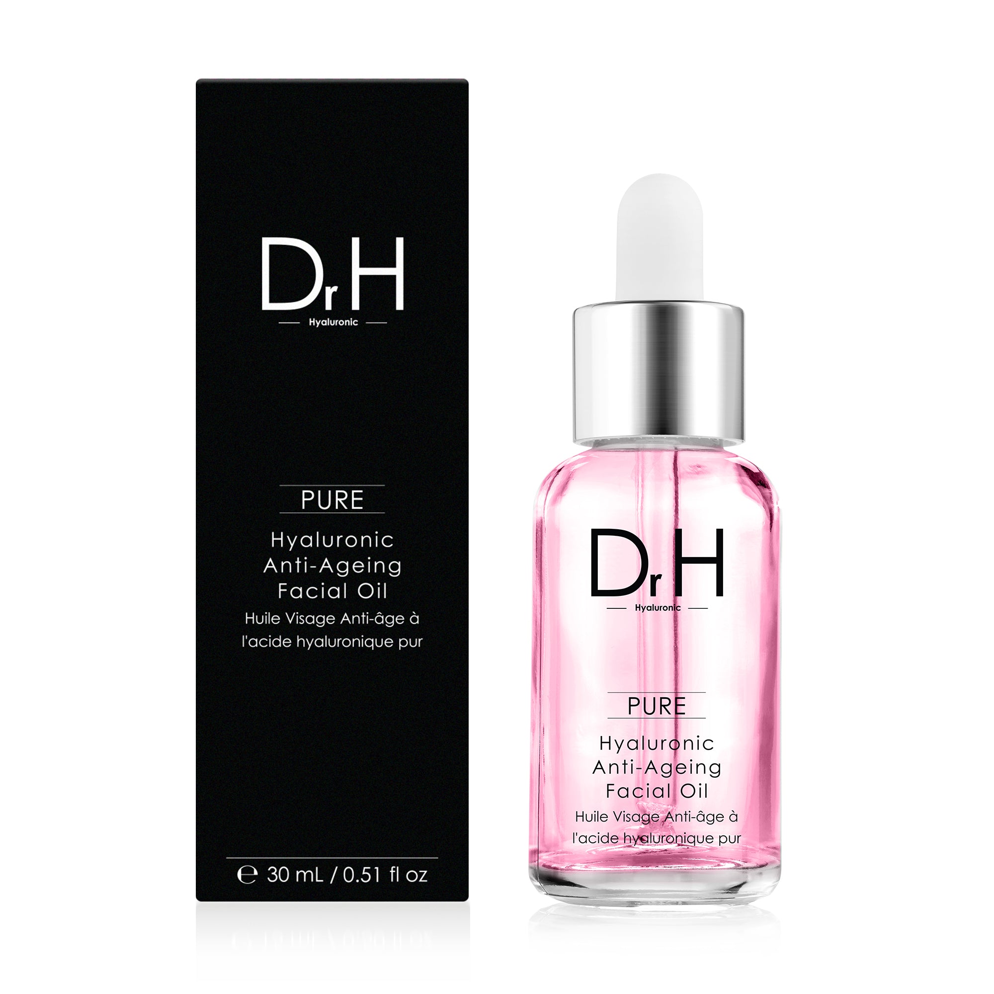 Dr H - Huile pour le visage à l'acide hyaluronique, Duo hydratant 