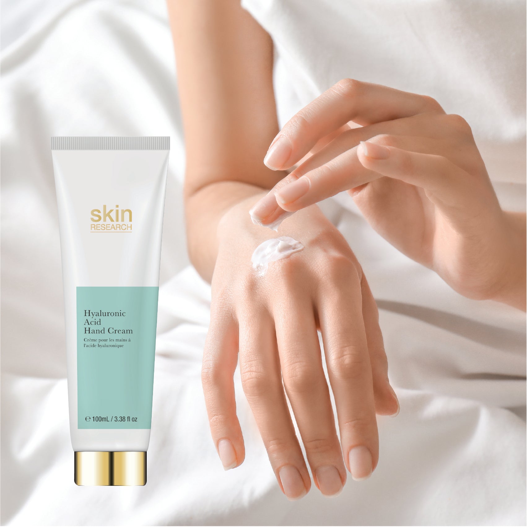 Skin Research Crème pour les mains à l'acide hyaluronique 100 ml 